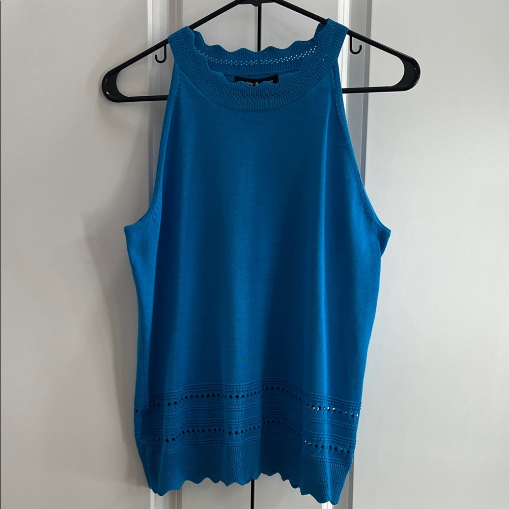 Cable & Gauge Teal Sleeveless Tank Top